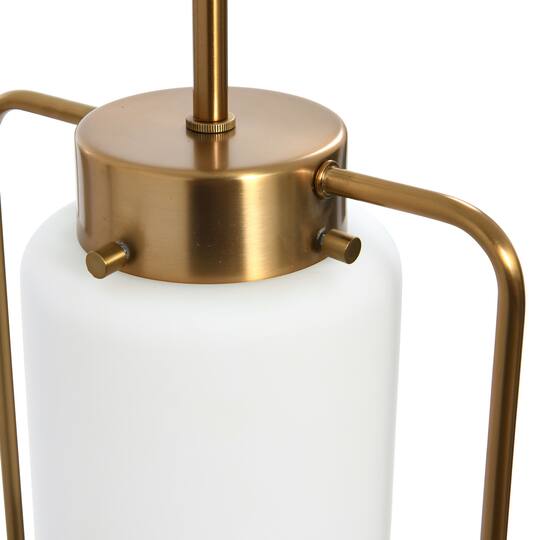 Hello Honey® Robert Stevenson Lighting Ezra Metal & Frosted Glass Convertible Ceiling Light